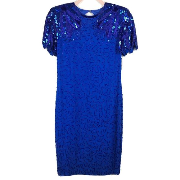 Vintage Silk Studio Morgan Taylor Sequin Dress - Picture 1 of 6